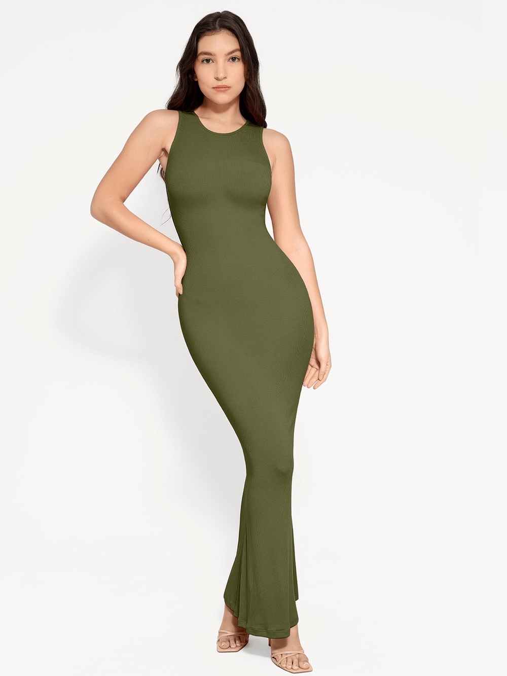 Green Shapewear Maxi Dress